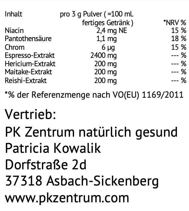 Power Pilz-Espresso MIT VITALPILZEN 90g Pulver