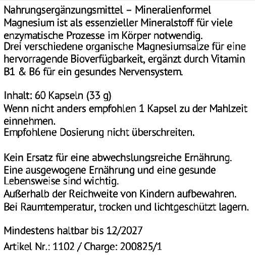 Magnesium Komplex 60 Kapseln
