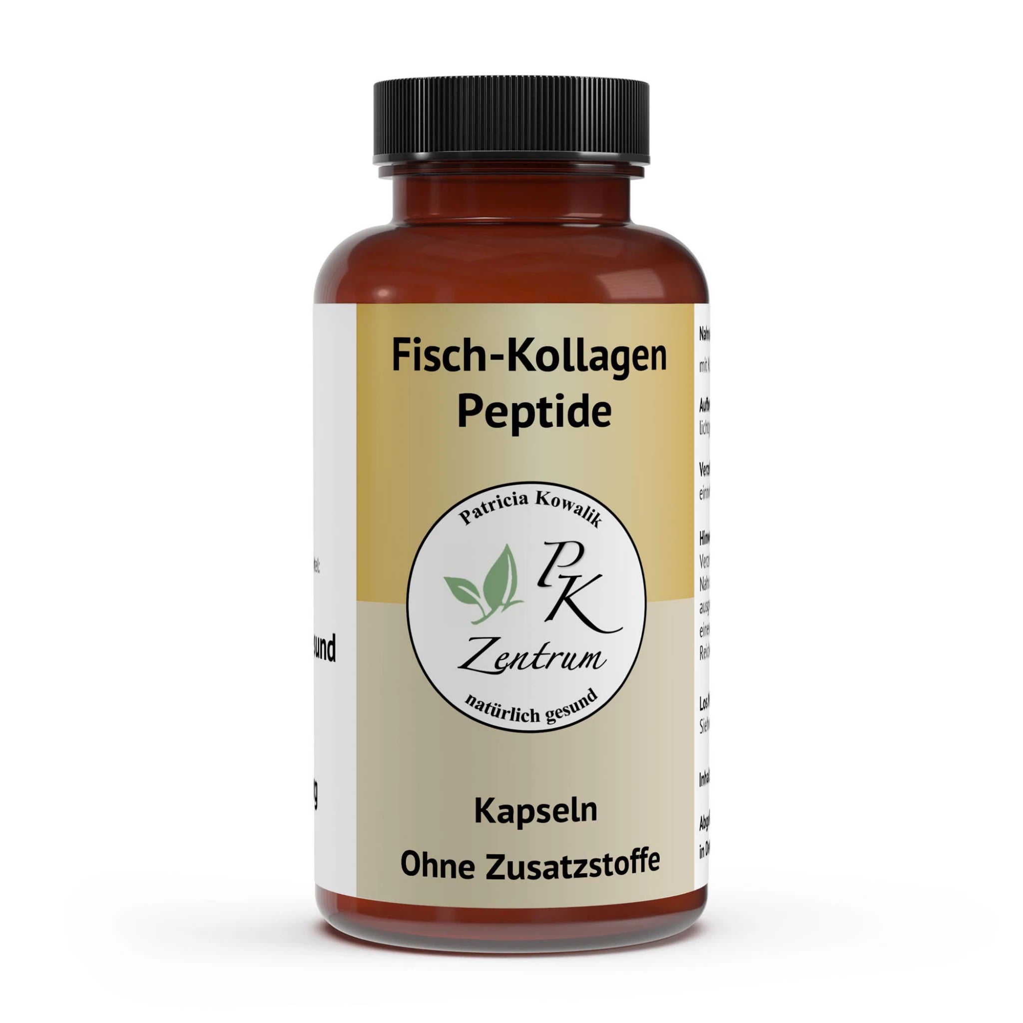 Dose mit Fisch-Kollagen Peptide Kapseln von  PK Zentrum natürlich gesund, ohne Zusatzstoffe