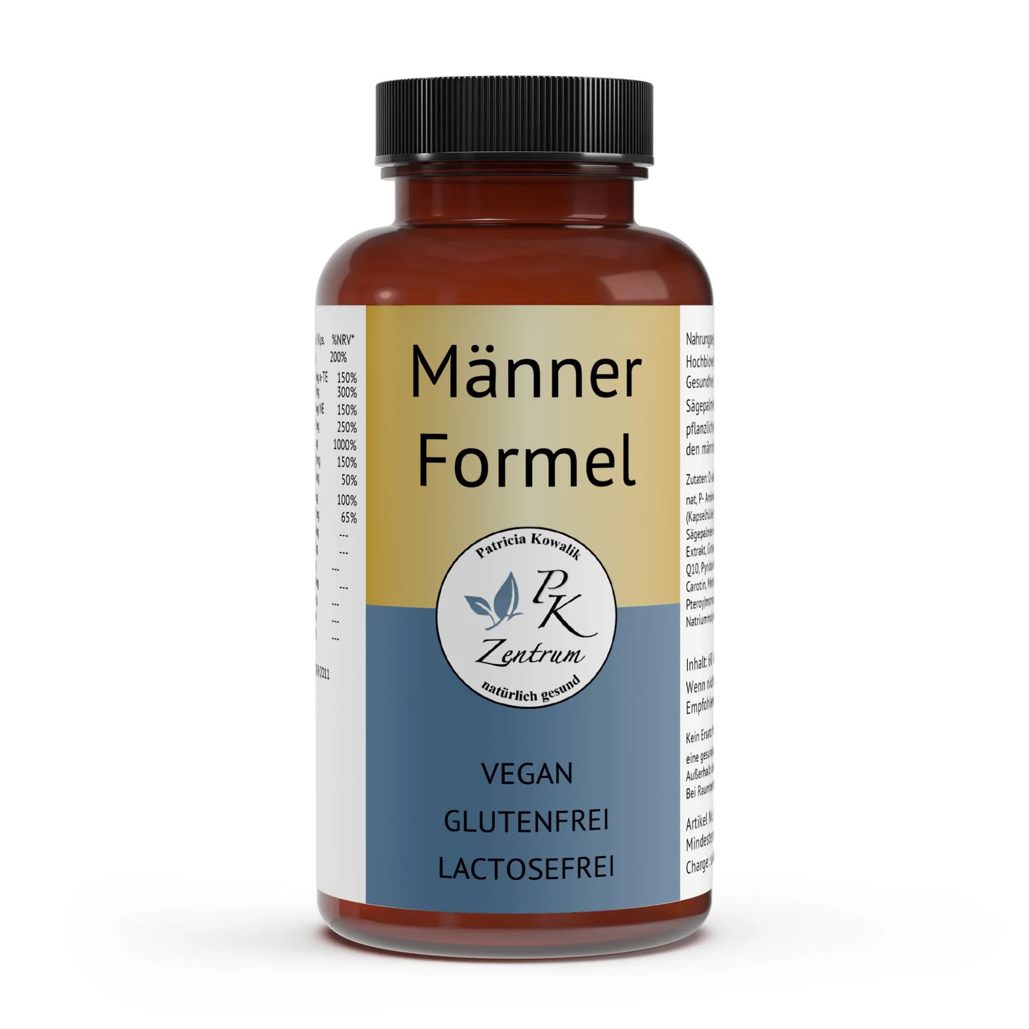 PK Zentrum Männer Formel - Dose Frontansicht -vegan-glutenfrei-lactosefrei.