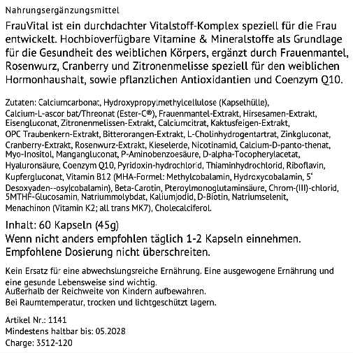 FrauVital 60 Kapseln