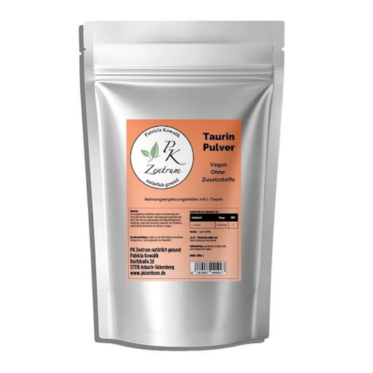 PK Zentrum Taurin Pulver 500g – Reines L-Taurin Nahrungsergänzungsmittel, vegan und ohne Zusatzstoffe.